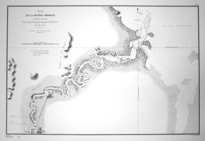 John Oxley, Brisbane River map with depth soundings.